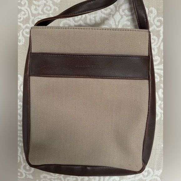 Vtg Evan Picone Brown Tan Crossbody Bag - Picture 10 of 14